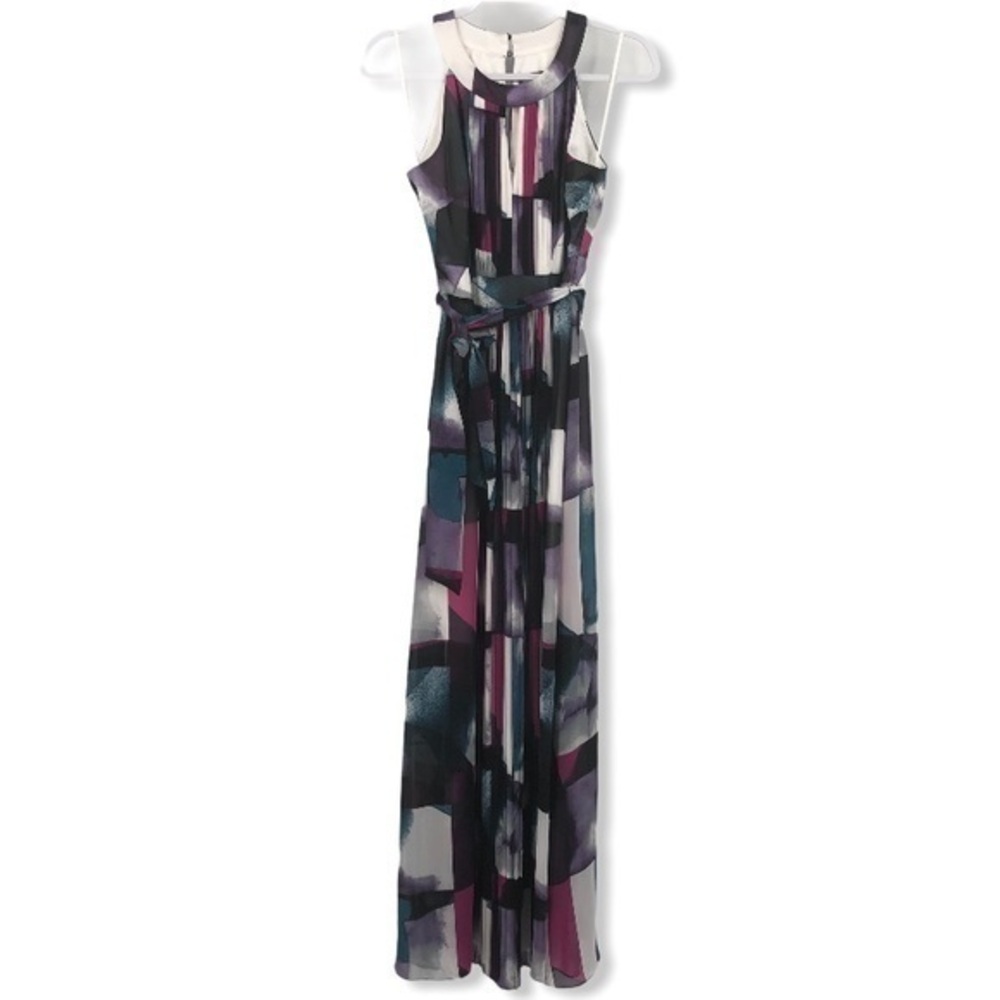 VINCE CAMUTO Size 4 Geometric Design Maxi Dress
